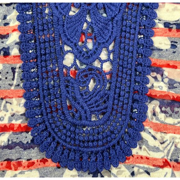 Bit & Bridle Burnout Tank Top Racerback Patriotic Red White & Blue Small - Picture 7 of 13